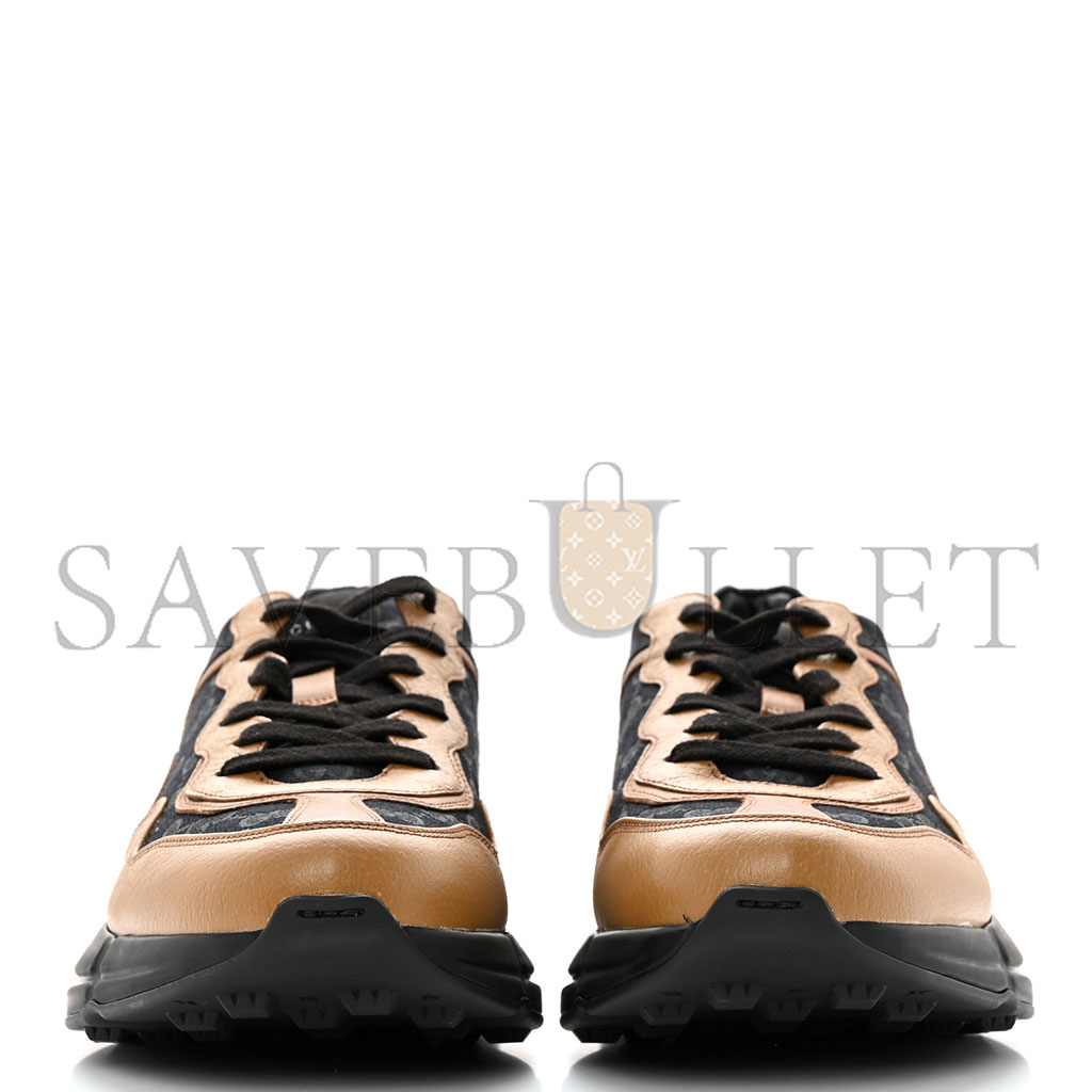 G*u*i men’s rhyton maxi gg black canvas beige leather sneakers 725932